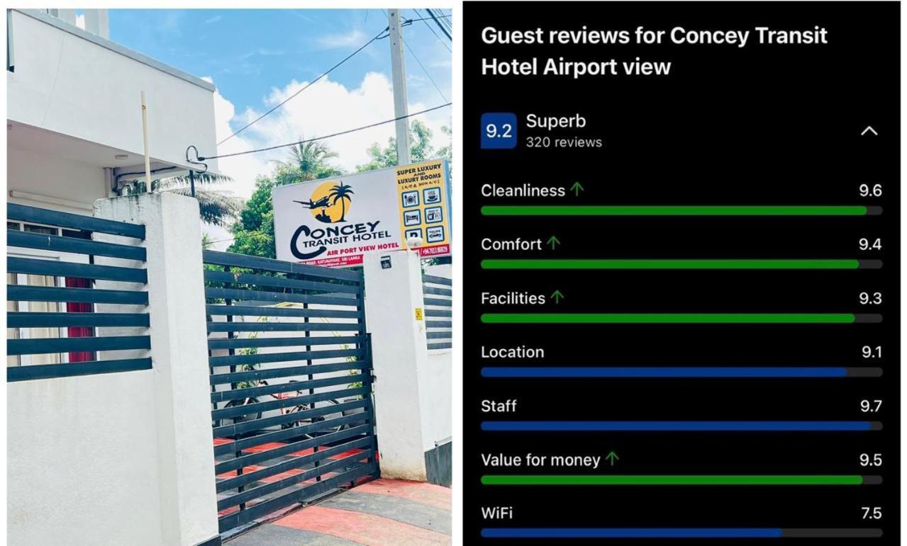 Concey Transit Hotel Airport view Katunayaka Exterior foto